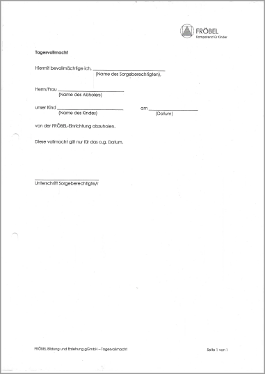 Formulare - Kita Zwergenburg